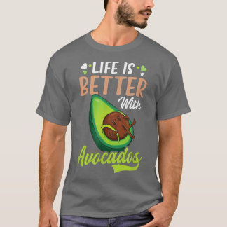 T-shirt Vivre mieux avec Avocado Design Avocado