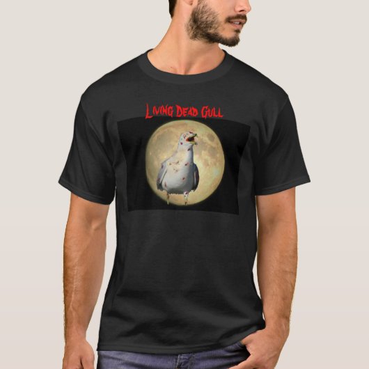 T-shirt Vivre Mouette morte Zombie Mouette et Lune (Devant)