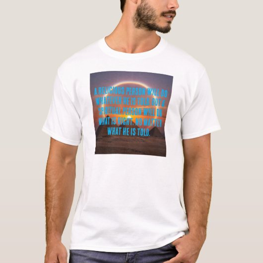 T-shirt « vivre pour quelque chose » (Devant)