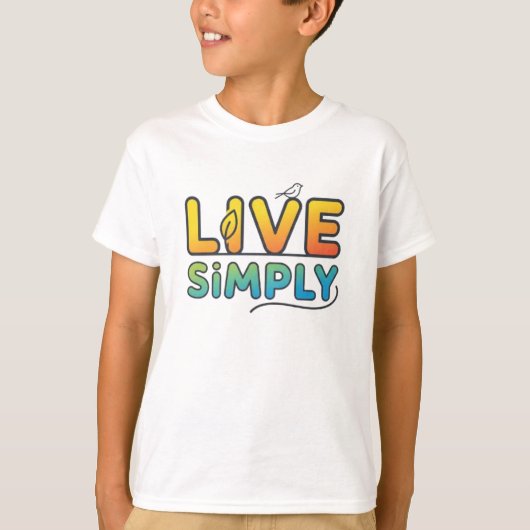 T-SHIRT VIVRE SIMPLEMENT (Devant)