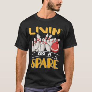 T-shirt Vivre sur une chemise d'équipe de ligue de bowling
