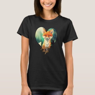 T-shirt Vixen Femme mignonne renard avec silhouette de cer