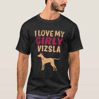 T-shirt Vizsla Canine Animaux de compagnie Fille Chien Fil