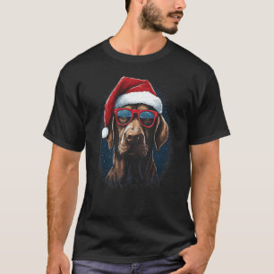 T-shirt Vizsla Chien de Noël Tee - shirts graphiques pour