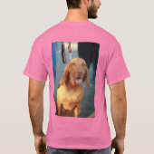 T-shirt Vizsla chien hound assis et heureux (Dos)