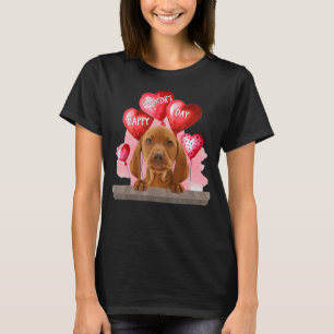 T-shirt Vizsla Chien Joyeux Valentines Jour Animaux Amoure