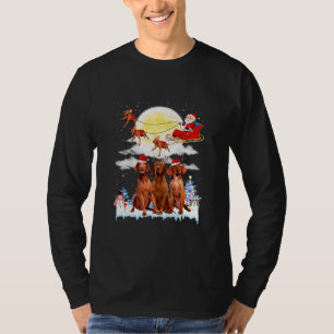 T-shirt Vizsla Chien Père Noël Sleigh Apprenti Noël