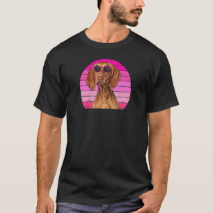 T-shirt Vizsla Chien Pour Filles Femmes Rétro Hongrois Viz