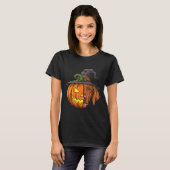 T-shirt Vizsla Citrouille Jack-o'-lantern Halloween Kids M (Devant entier)