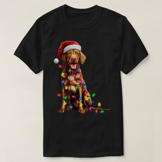 T-shirt Vizsla de Noël (Design devant)
