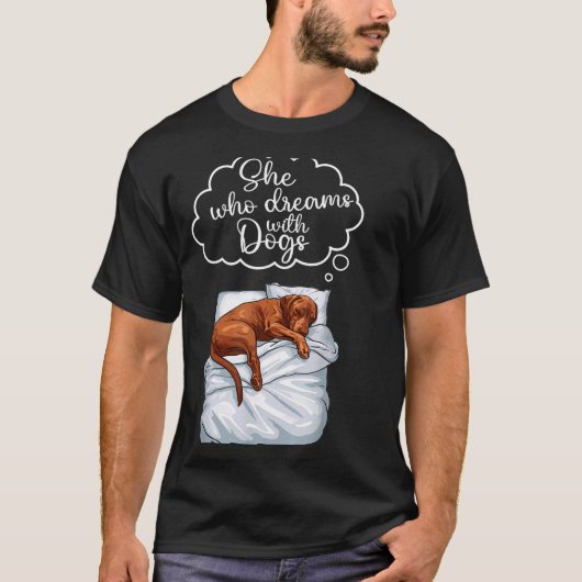 T-shirt Vizsla Dog Nightgown Pajama  (Devant)