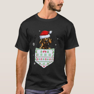 T-shirt Vizsla drôle dans votre poche Santa Hat Noël laid