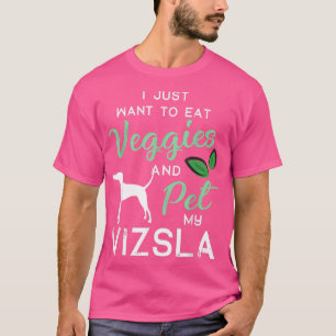 T-shirt Vizsla Funny Vegan Dog Lover Owner Xmas Birthday G