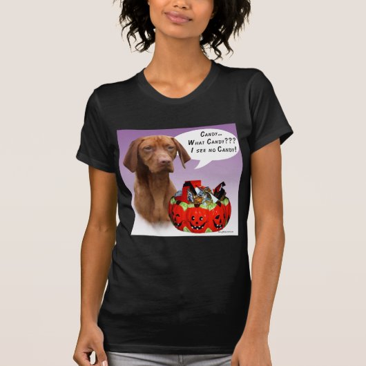 T-shirt Vizsla Halloween Candy (Devant)