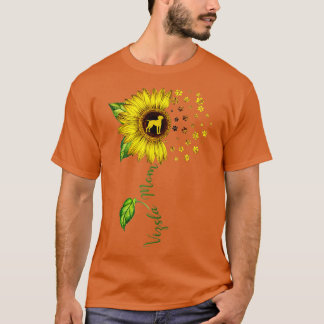 T-shirt Vizsla Maman Sunflower Vizsla Lover Toxits Dog Mam