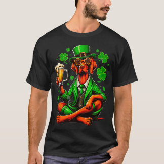T-shirt Vizsla Saint Paddys Day Outfit Pour Le Char À Chie