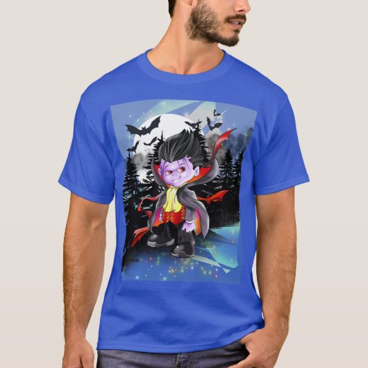 T-shirt Vladimir le Vampire sur Blue (Devant)