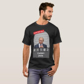 T-shirt Vladimir Poutine Satirique Mugshot Fun Localisez-L (Devant entier)