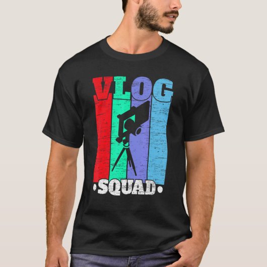 T-shirt Vlog Squad Social Media Content Creator Vlogger 1 (Devant)