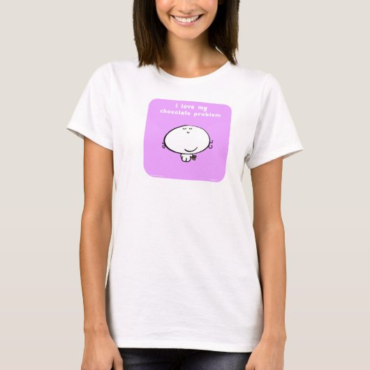 T-shirt VM8005, vimrod, chocolat, problème, "j'aime mon (Devant)