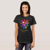 T-shirt Vocal Cord Dysfunction Awareness Hands (Devant entier)