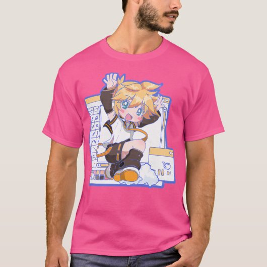 T-shirt Vocaloid Windows Blue Version Kagamine Len (Devant)