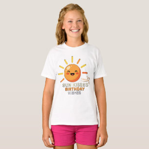 T-shirt Vœux d'anniversaire soleil souriant mignon tout-pe
