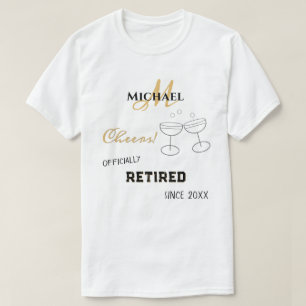T-shirt Vœux de Champagne de Retraite Personnalisés