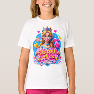 T-shirt Voeux de coeur de l'anniversaire