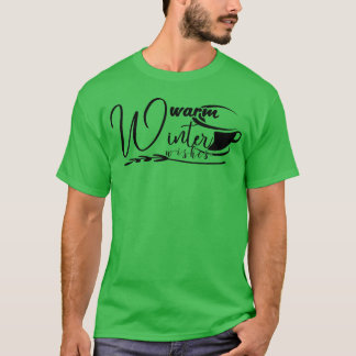 T-shirt Vœux de l'hiver chaud Citation rétro