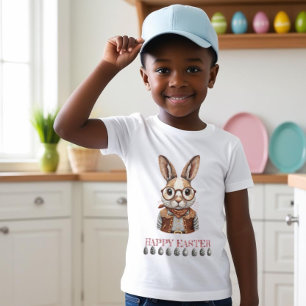 T-shirt Voeux de Pâques rustiques : Lapin avec Flair Vinta