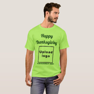 T-shirt Vœux de Thanksgiving d'affaires sur fond vert citr