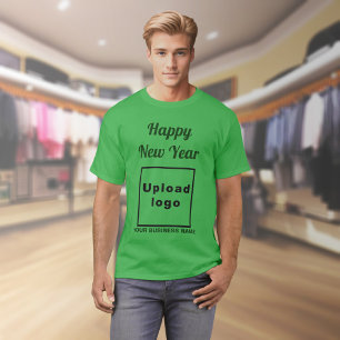 T-shirt Vœux d'entreprise pour le Nouvel An sur fond vert 