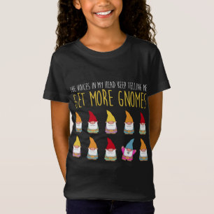 T-Shirt Voices Racontez-Moi Plus Gnomes Drôle Jardin Cadea