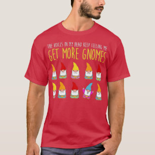 T-shirt Voices Racontez-Moi Plus Gnomes Drôle Jardin Cadea