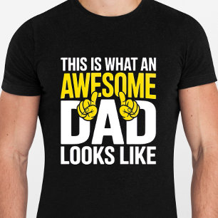 T-shirt Voici à quoi ressemble un papa génial - Citation d