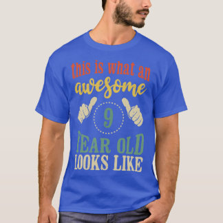 T-shirt Voici à quoi ressemble un super enfant de 9 ans