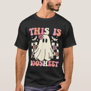 T-shirt Voici Boo-sheet Halloween Ghost Costume Retro Gr