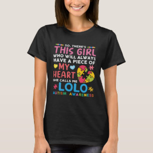 T-shirt Voici cette fille qu'elle m'appelle Lolo Autism