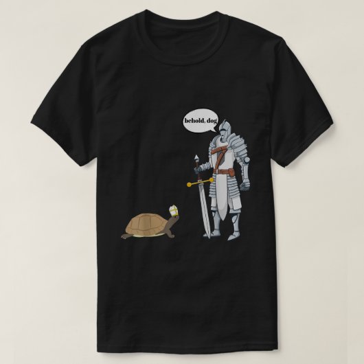 T-shirt Voici Chien Drôle Tortue Portant Un Prêtre Casquet (Design devant)