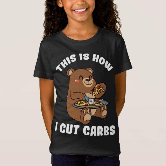 T-Shirt Voici Comment J'Ai Coupé Carbs Pizza Bear Pizza Sl (Devant)
