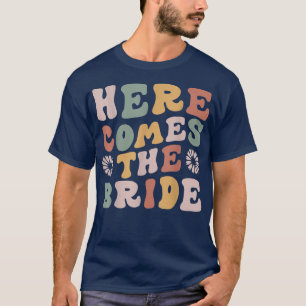 T-shirt Voici la mariée Anneau de mariage Porteur de fleur