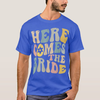 T-shirt Voici la mariée Anneau de mariage Porteur de fleur