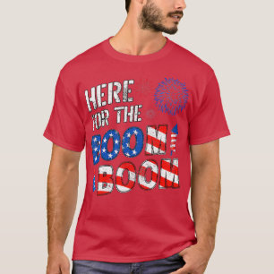 T-shirt Voici le drapeau américain Boom Boom