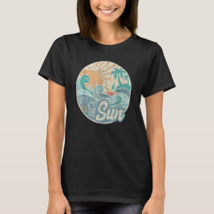 T-shirt Voici Le Soleil Retro 60s Été Vintage Vacati