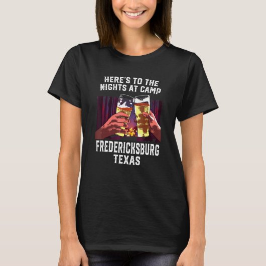 T-shirt Voici Les Nuits Au Camp Fredericksburg Camping (Devant)