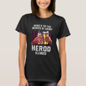 T-shirt Voici Les Nuits Au Camp Herod Camping Illinois (Devant)