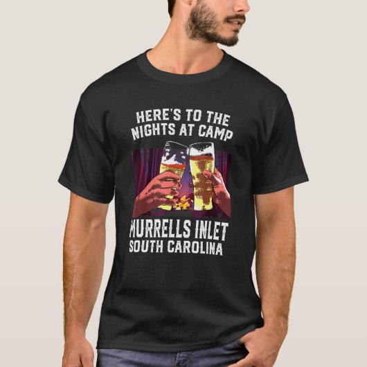 T-shirt Voici Les Nuits Au Camp Murrells Inlet Camping (Devant)