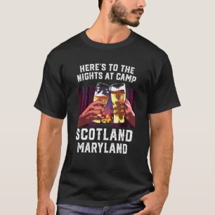 T-shirt Voici Les Nuits Au Camp Scotland Camping Maryl
