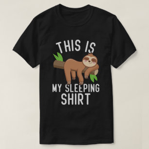 T-shirt Voici ma chemise de couchage animal dormir mignon